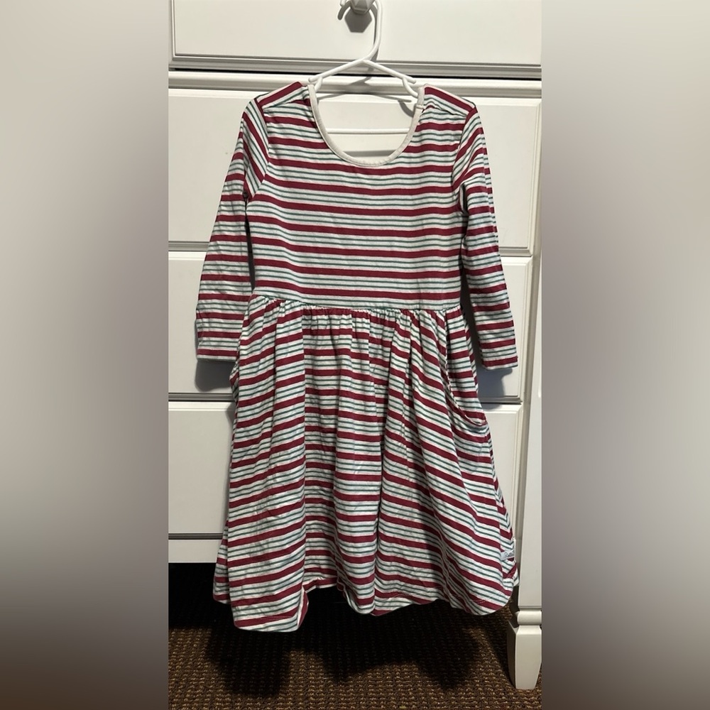 Ruffle Butts Red and White Striped Swing Christmas Aesthetic Dress size 7 GUC
